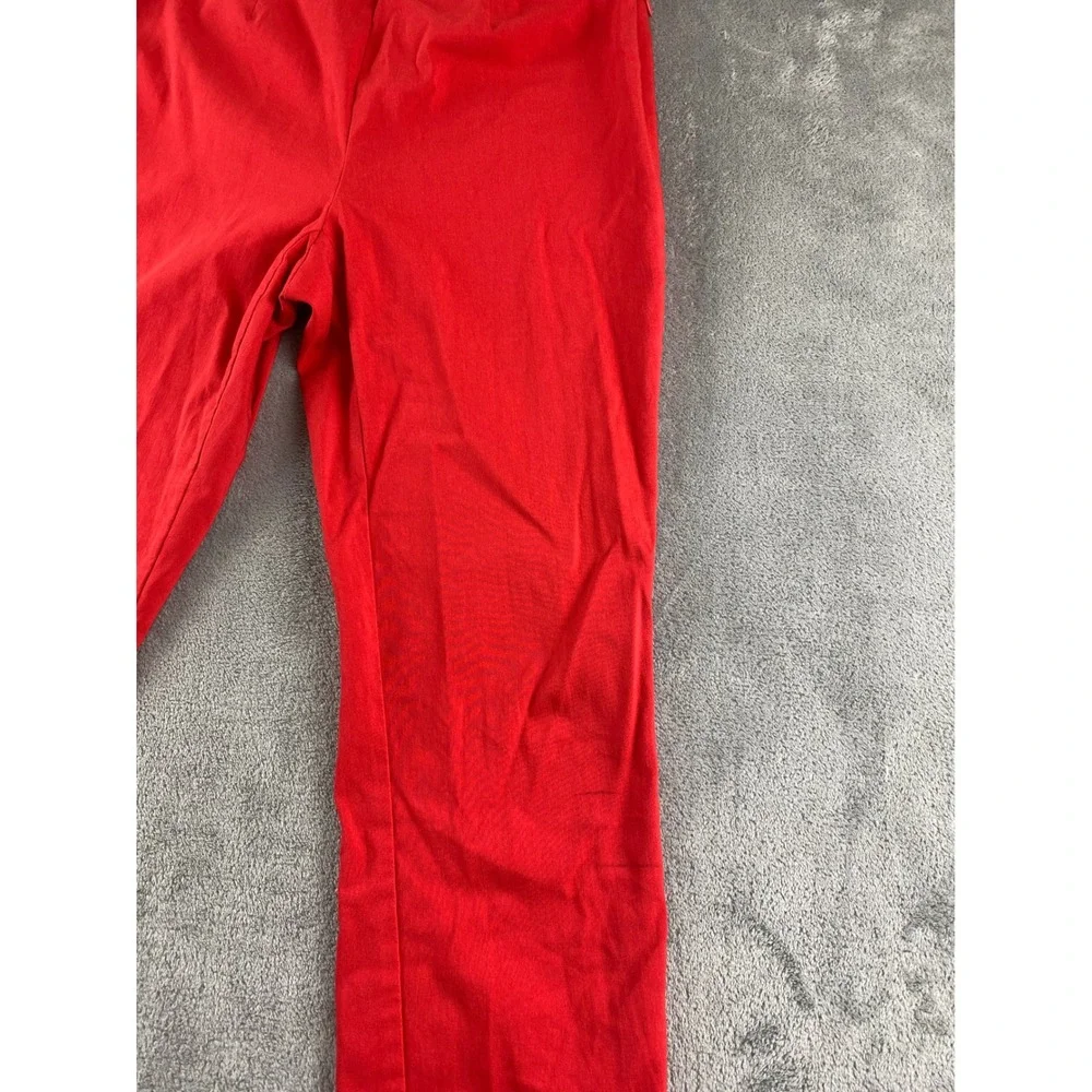 Style Co Petite Red Stretch Straight Leg Pants Women's Size 10P‎